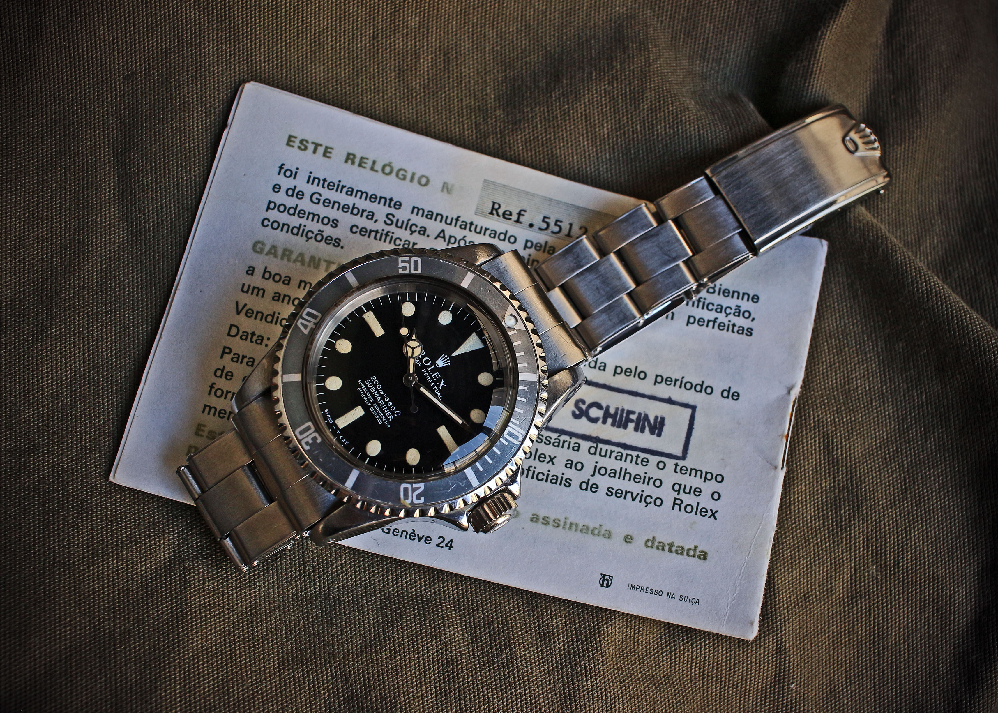 入荷情報2118 ROLEX SUBMARINER REF.5512 '67 Meters First Dial Box