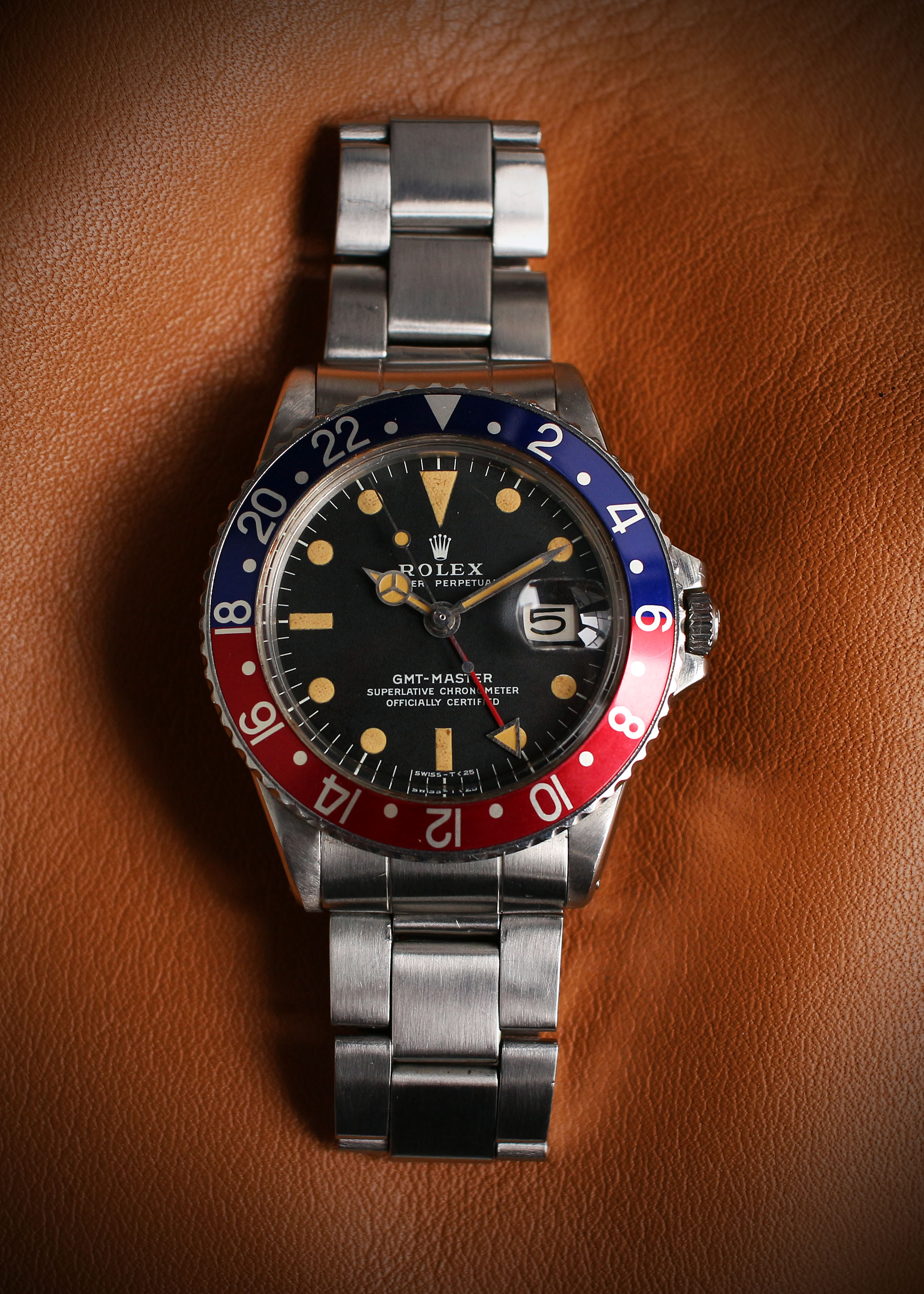 ROLEX GMT マスター 1675 用 ベゼル 本物 検索 ペプシ GMT - 腕時計